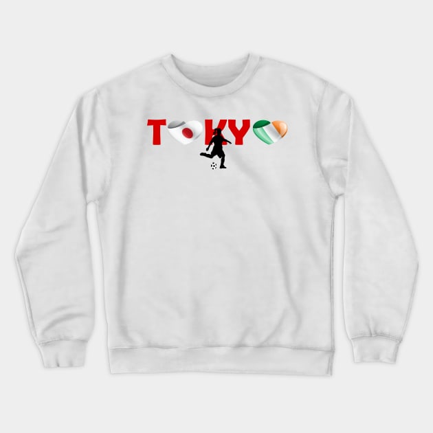 Football in Tokyo - team Ireland (IE) Crewneck Sweatshirt by ArtDesignDE